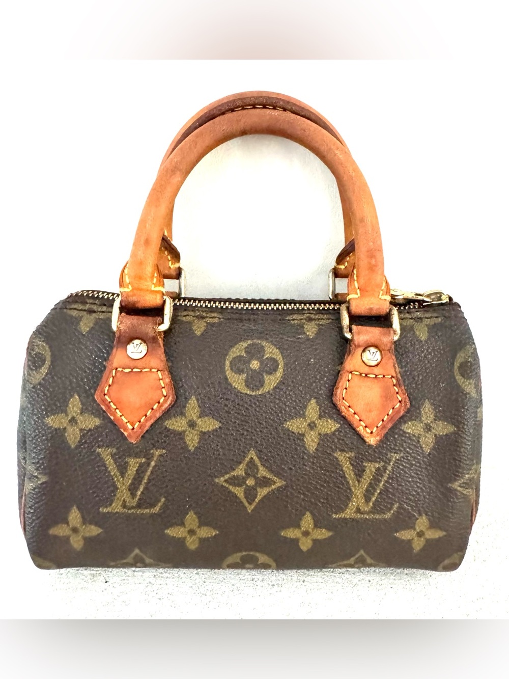 LOUIS VUITTON Mini Speedy HL Nano Monogram Bag + LV Dust Bag